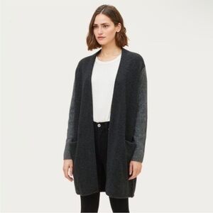 Jenni Kayne Colorblock Sweater Coat Cardigan Wool